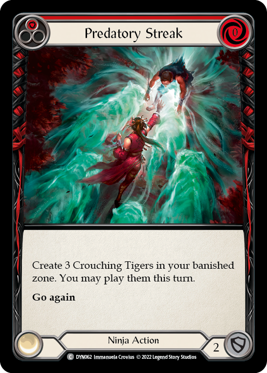 Predatory Streak (Red) [DYN062] (Dynasty)  Rainbow Foil | GnG Games
