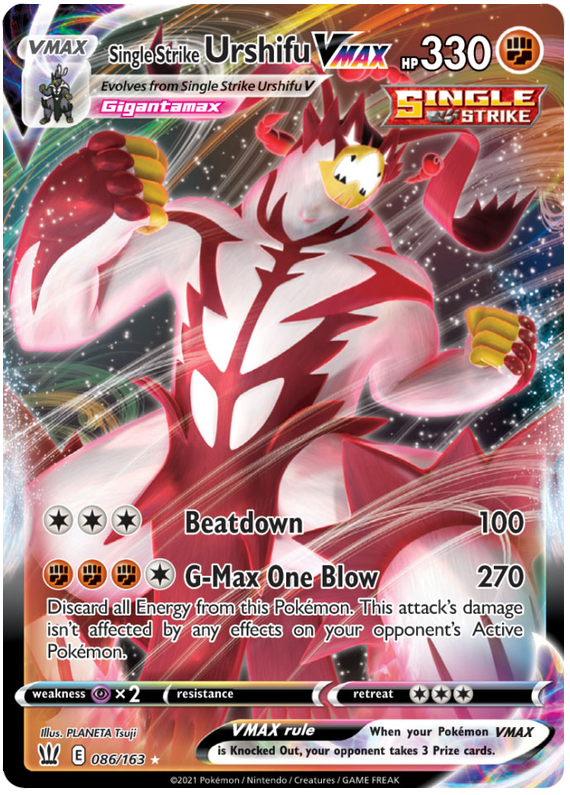 Single Strike Urshifu VMAX (086/163) (Jumbo Card) [Sword & Shield: Battle Styles] | GnG Games