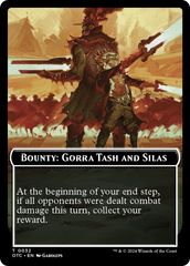 Bounty: Gorra Tash and Silas // Bounty Rules Double-Sided Token [Outlaws of Thunder Junction Commander Tokens] | GnG Games