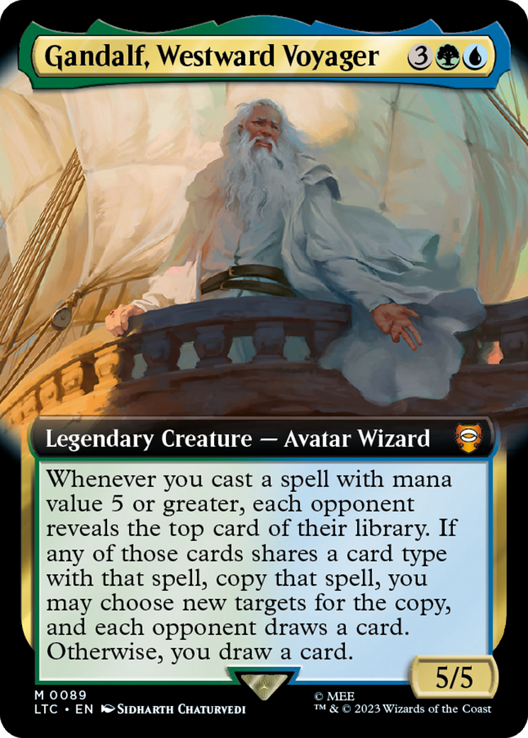 Gandalf, Westward Voyager (Extended Art) [The Lord of the Rings: Tales of Middle-Earth Commander] | GnG Games