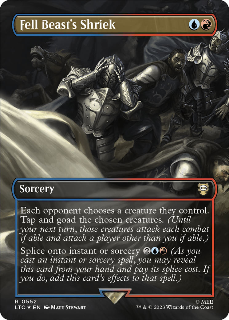 Fell Beast's Shriek (Borderless) (Surge Foil) [The Lord of the Rings: Tales of Middle-Earth Commander] | GnG Games
