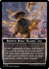 Bounty: Rissa "Blades" Lee // Bounty Rules Double-Sided Token [Outlaws of Thunder Junction Commander Tokens] | GnG Games