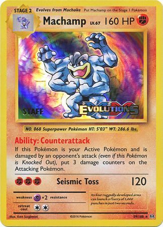 Machamp (59/108) (XY Evolutions Staff Prerelease) [XY: Black Star Promos] | GnG Games