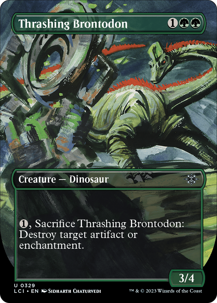 Thrashing Brontodon (Borderless) [The Lost Caverns of Ixalan] | GnG Games