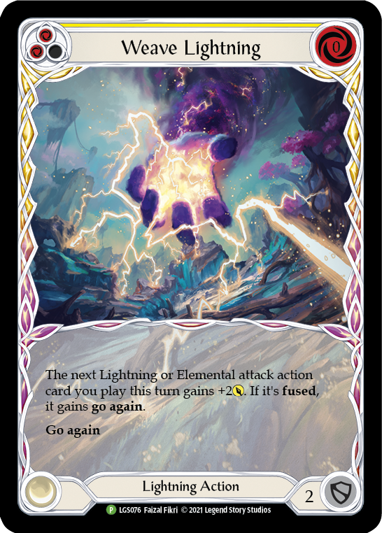 Weave Lightning (Yellow) [LGS076] (Promo)  Rainbow Foil | GnG Games