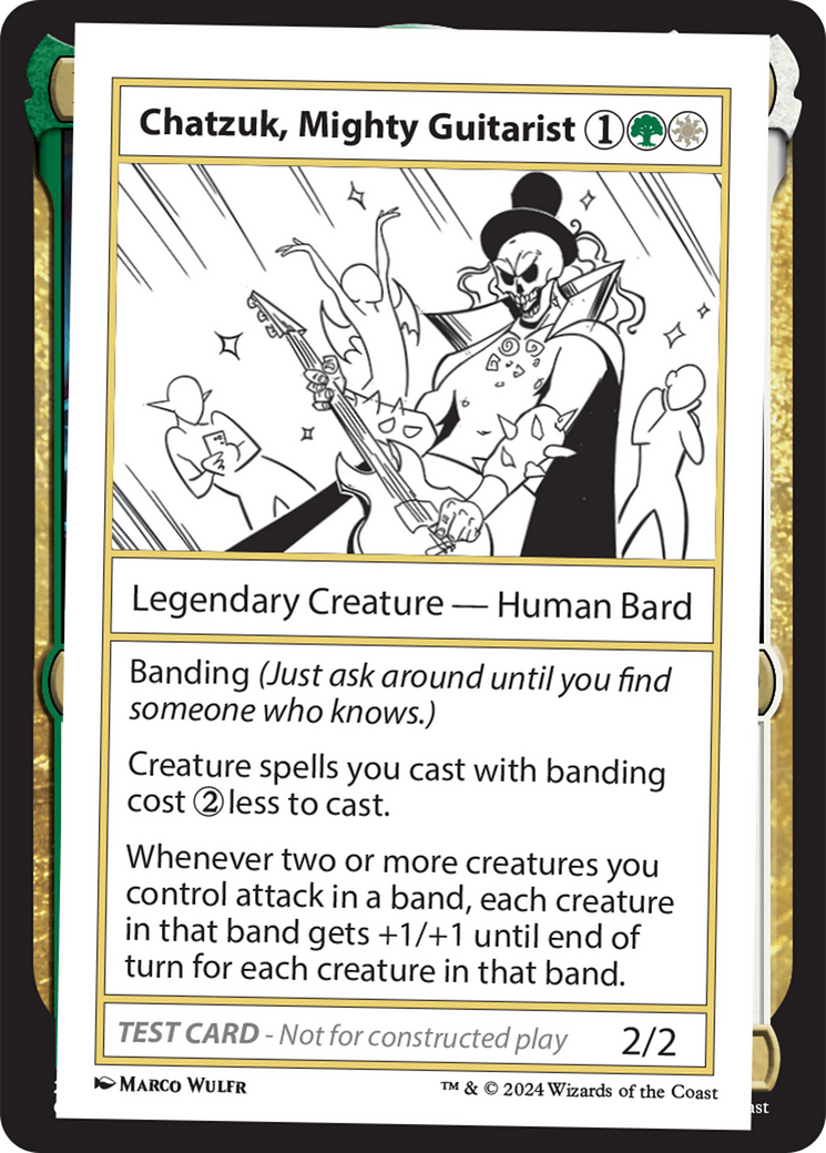 Chatzuk, Mighty Guitarist [Mystery Booster 2 Playtest Cards] | GnG Games