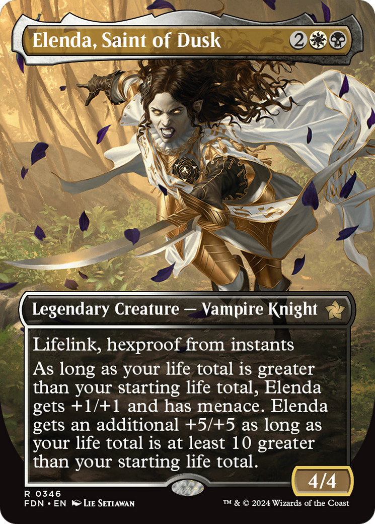 Elenda, Saint of Dusk (Borderless) [Foundations] | GnG Games