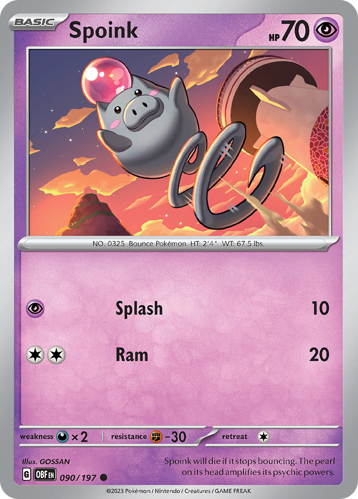 Spoink (090/197) [Scarlet & Violet: Obsidian Flames] | GnG Games