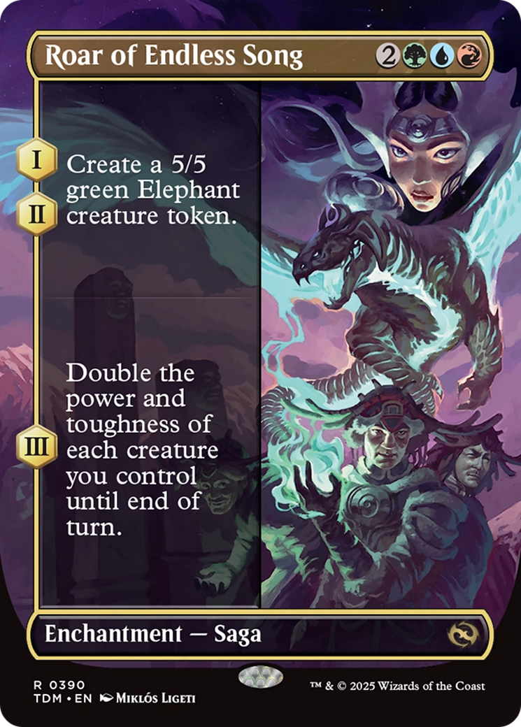Roar of Endless Song (Borderless) [Tarkir: Dragonstorm] | GnG Games