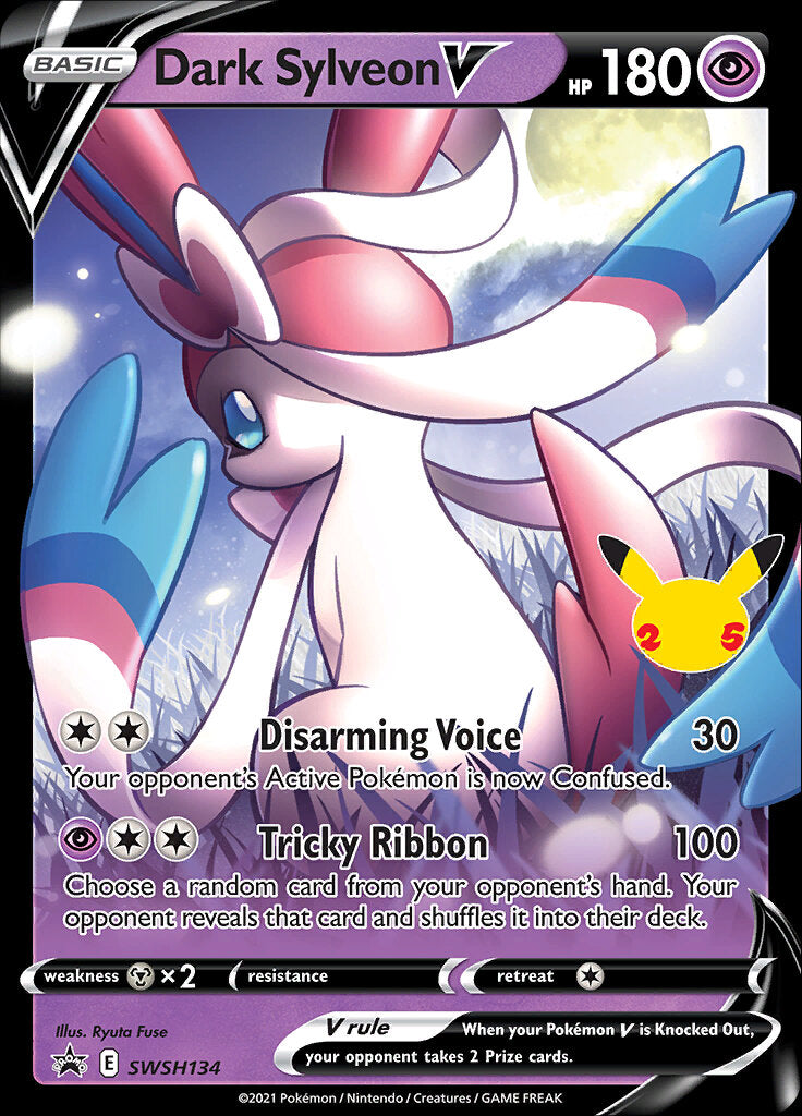 Dark Sylveon V (SWSH134) (Jumbo Card) [Sword & Shield: Black Star Promos] | GnG Games