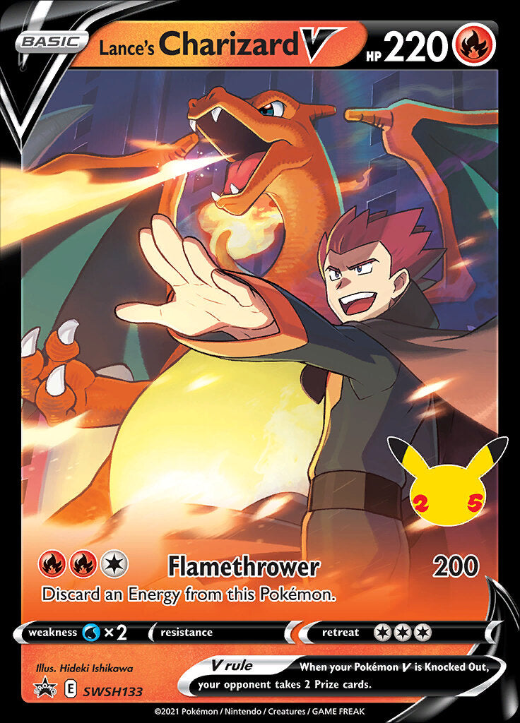 Lance's Charizard V (SWSH133) (Jumbo Card) [Sword & Shield: Black Star Promos] | GnG Games