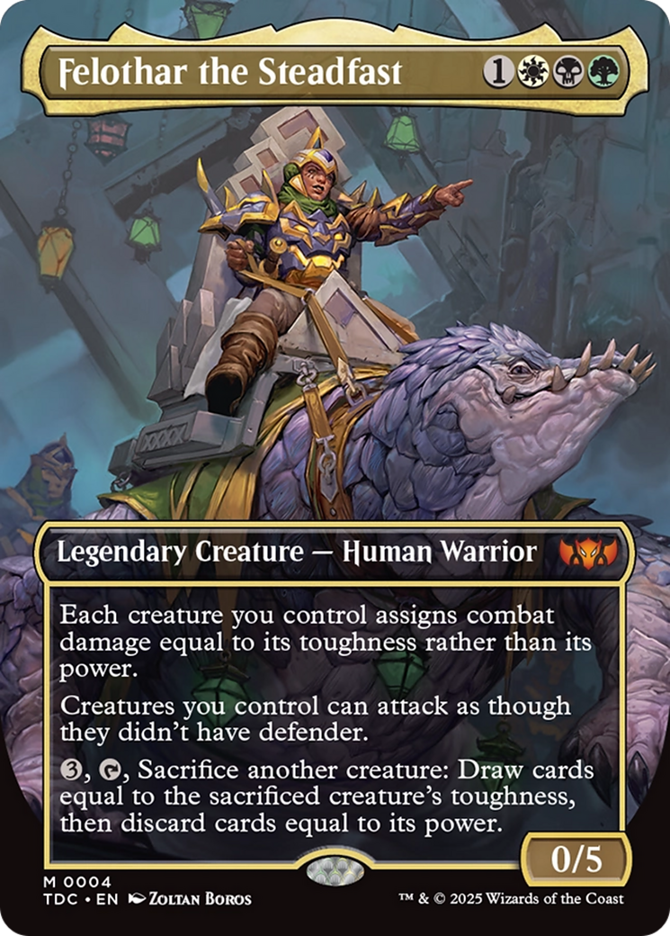 Felothar the Steadfast (Borderless) [Tarkir: Dragonstorm Commander] | GnG Games