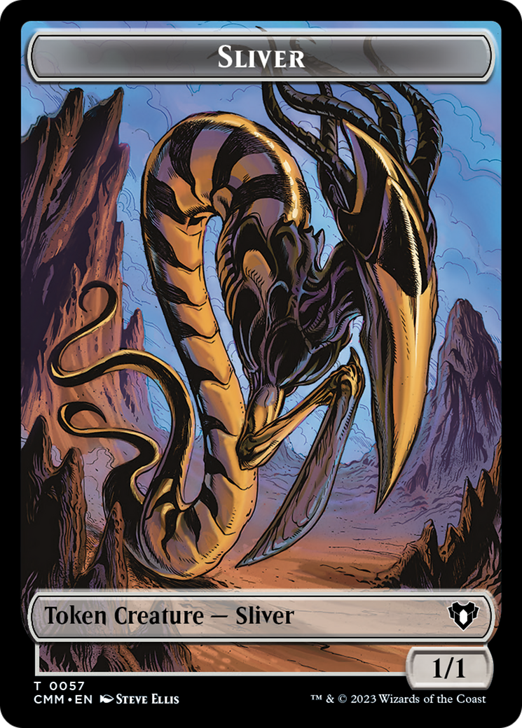 Copy (54) // Sliver Double-Sided Token [Commander Masters Tokens] | GnG Games