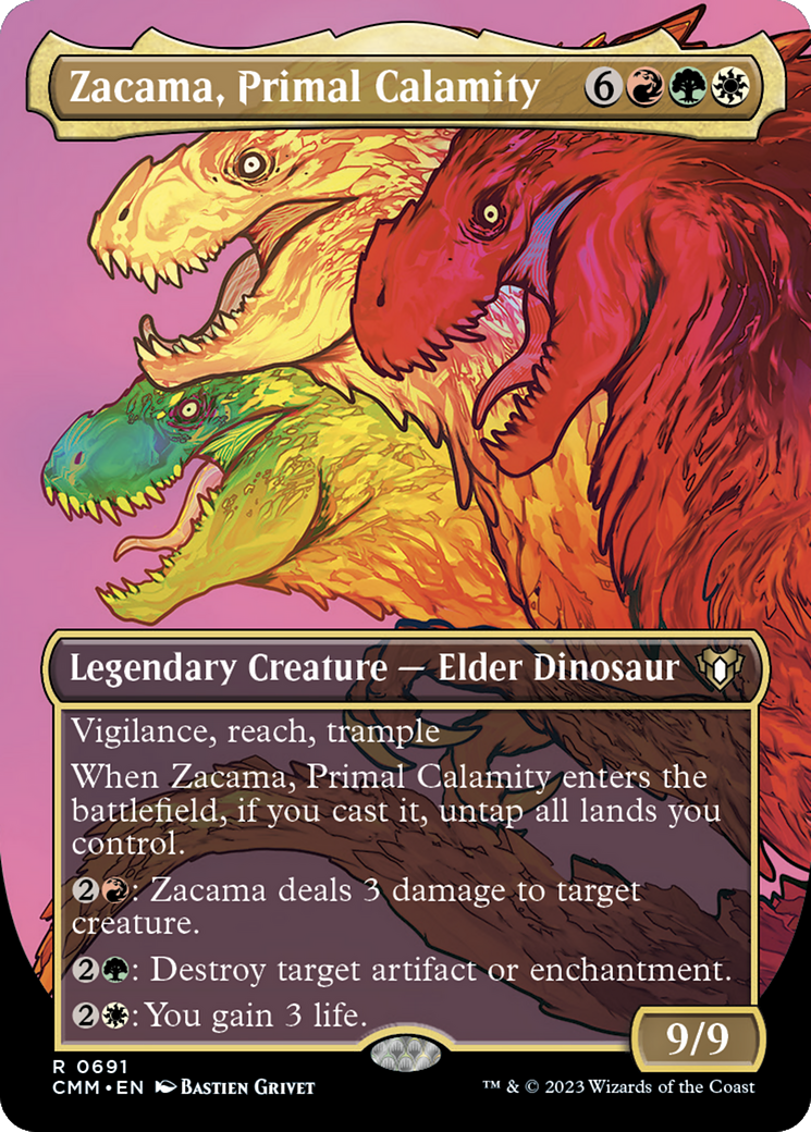 Zacama, Primal Calamity (Borderless Profile) [Commander Masters] | GnG Games