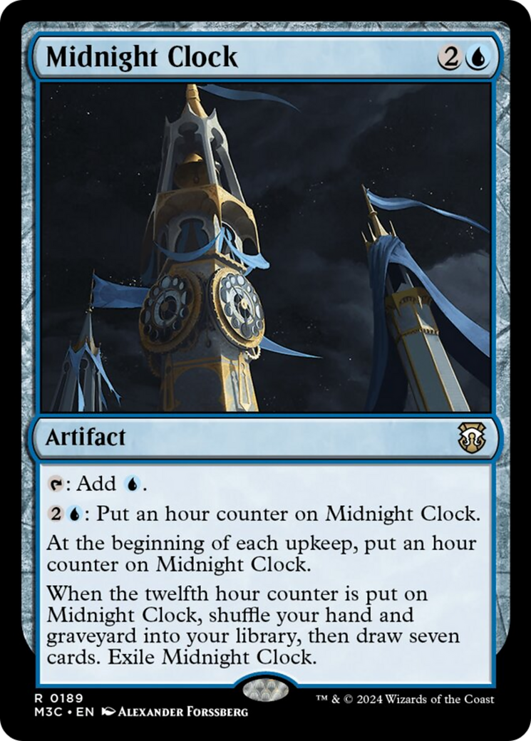 Midnight Clock (Ripple Foil) [Modern Horizons 3 Commander] | GnG Games