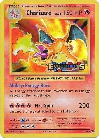 Charizard (11/108) (XY Evolutions Prerelease) [XY: Black Star Promos] | GnG Games