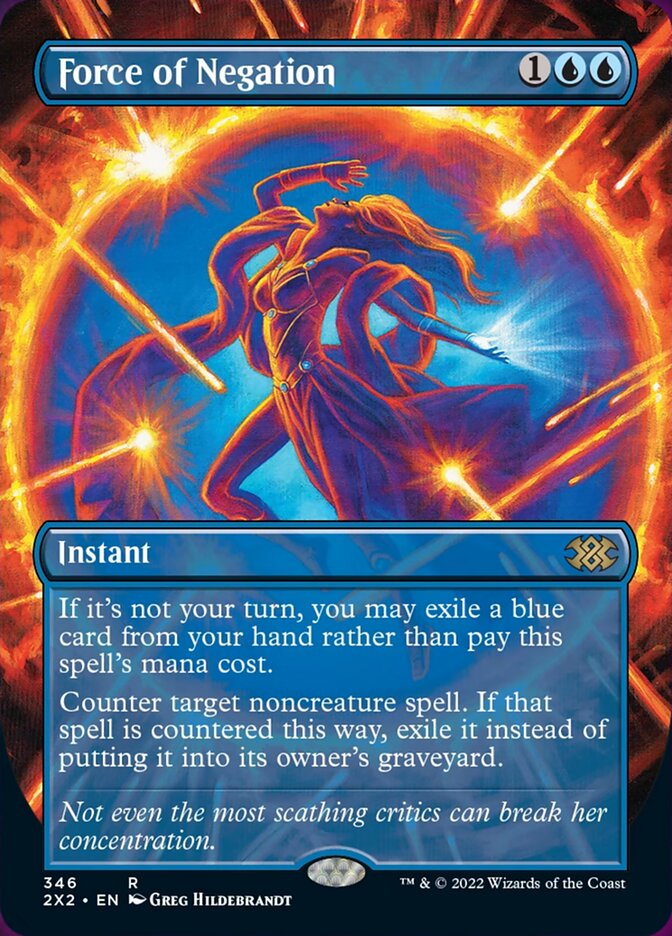 Force of Negation (Borderless Alternate Art) [Double Masters 2022] | GnG Games