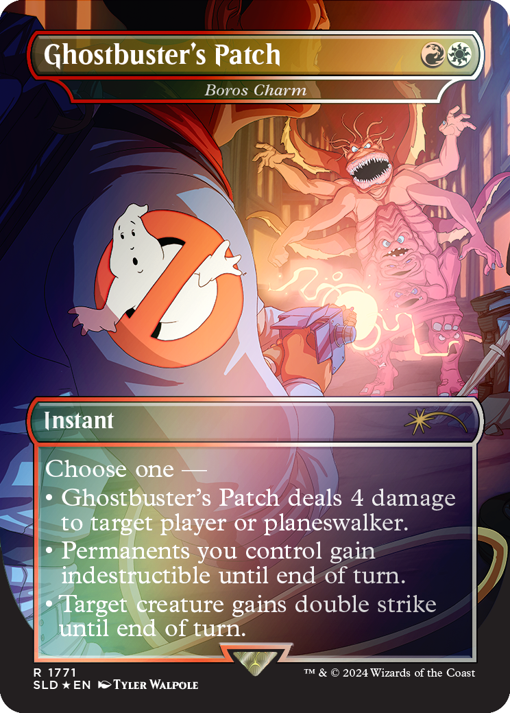 Ghostbuster's Patch - Boros Charm (Rainbow Foil) [Secret Lair Drop Series] | GnG Games