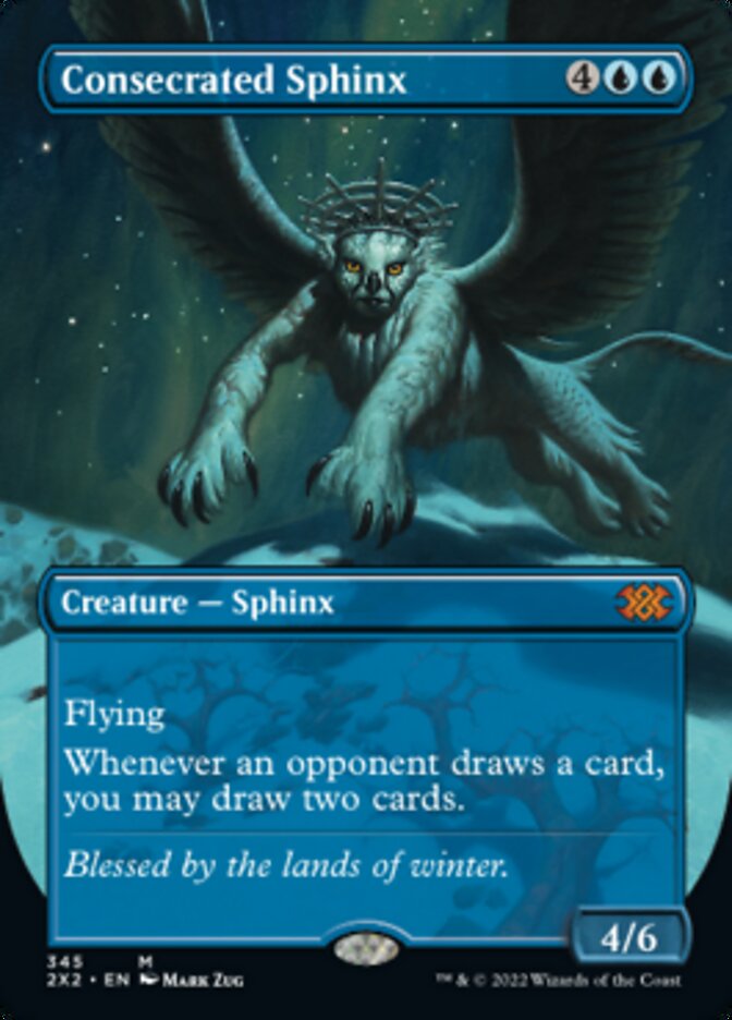 Consecrated Sphinx (Borderless Alternate Art) [Double Masters 2022] | GnG Games