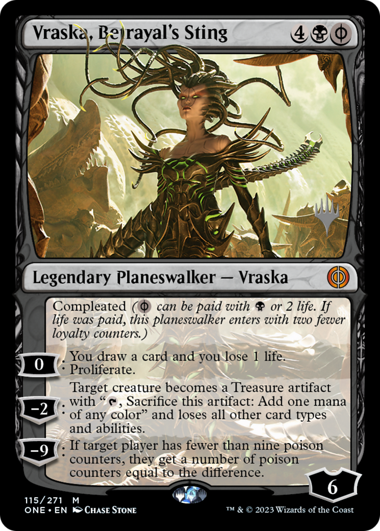 Vraska, Betrayal's Sting (Promo Pack) [Phyrexia: All Will Be One Promos] | GnG Games