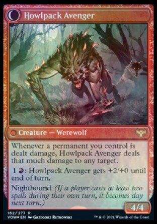 Ill-Tempered Loner // Howlpack Avenger [Innistrad: Crimson Vow Prerelease Promos] | GnG Games