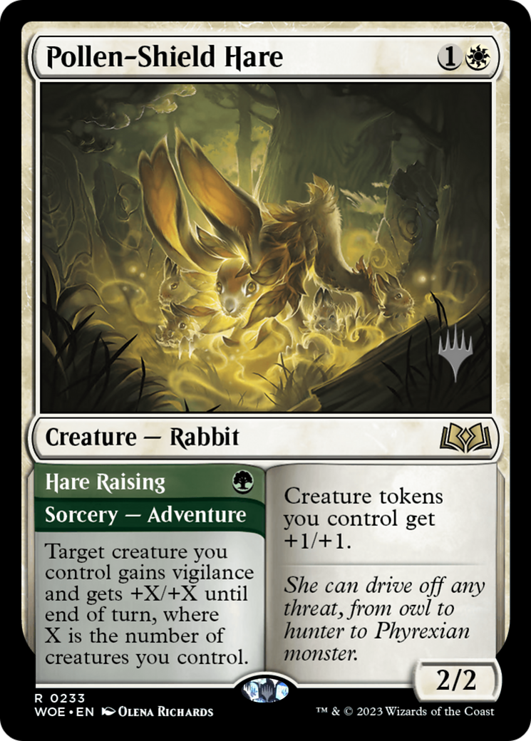 Pollen-Shield Hare // Hare Raising (Promo Pack) [Wilds of Eldraine Promos] | GnG Games