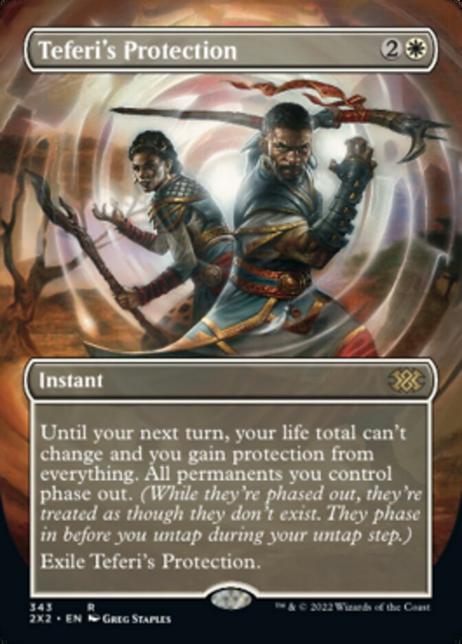 Teferi's Protection (Borderless Alternate Art) [Double Masters 2022] | GnG Games