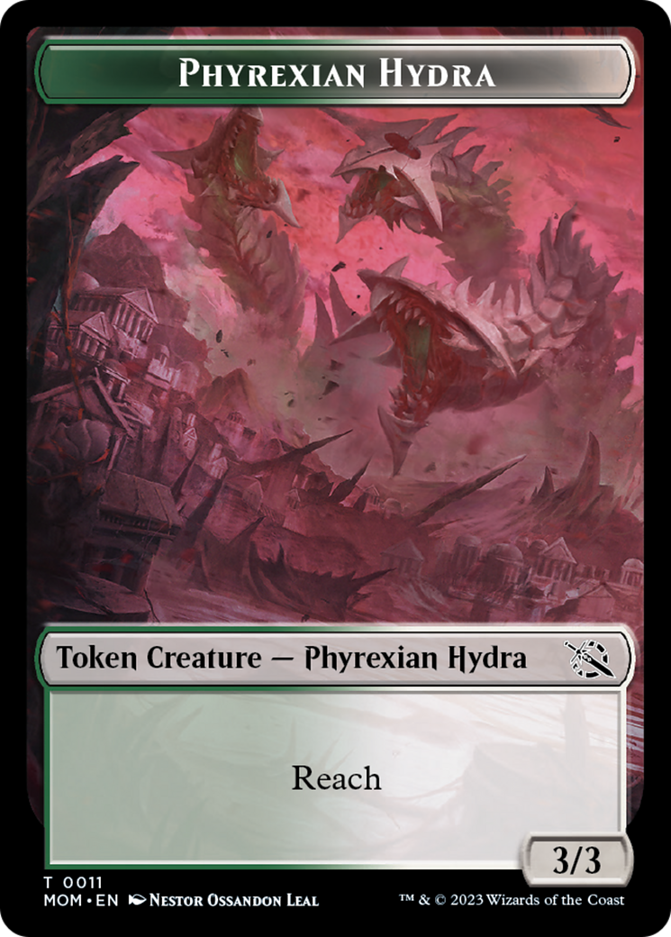 Warrior // Phyrexian Hydra (11) Double-Sided Token [March of the Machine Tokens] | GnG Games