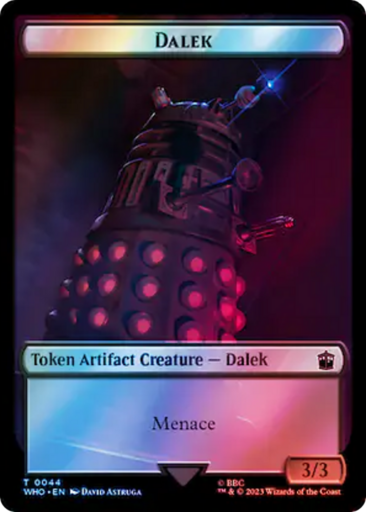 Dalek // Treasure (0063) Double-Sided Token (Surge Foil) [Doctor Who Tokens] | GnG Games