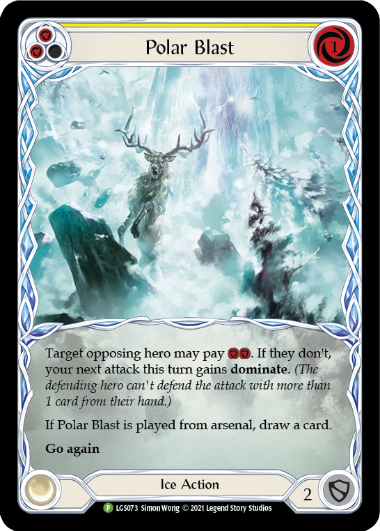 Polar Blast (Yellow) [LGS073] (Promo)  Rainbow Foil | GnG Games