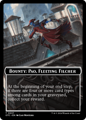 Bounty: Paq, Fleeting Filcher // Bounty Rules Double-Sided Token [Outlaws of Thunder Junction Commander Tokens] | GnG Games