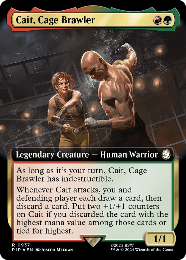 Cait, Cage Brawler (Extended Art) (Surge Foil) [Fallout] | GnG Games