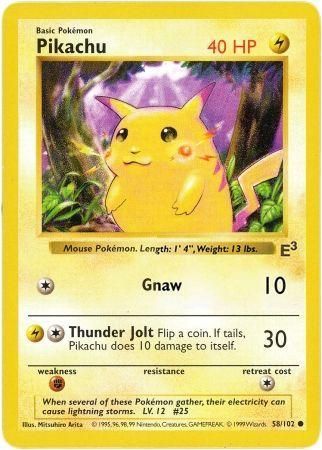 Pikachu (58/102) (E3 Stamped Promo with Red Cheeks) [Miscellaneous Cards] | GnG Games