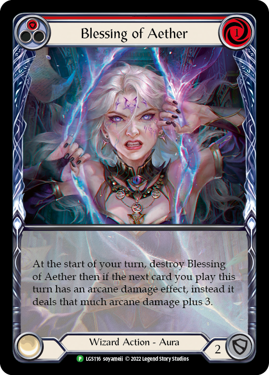 Blessing of Aether (Red) [LGS116] (Promo)  Rainbow Foil | GnG Games