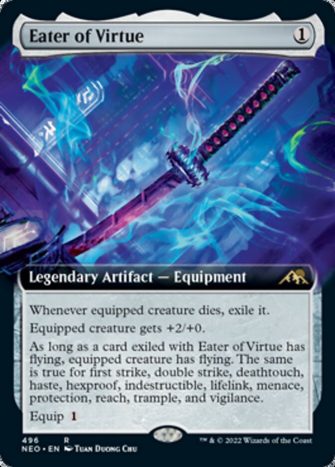 Eater of Virtue (Extended Art) [Kamigawa: Neon Dynasty] | GnG Games