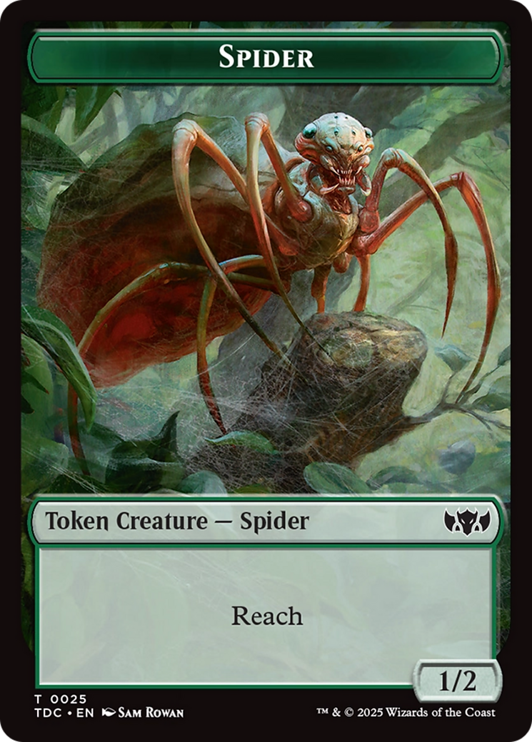 Wall // Spider Double-Sided Token [Tarkir: Dragonstorm Commander Tokens] | GnG Games