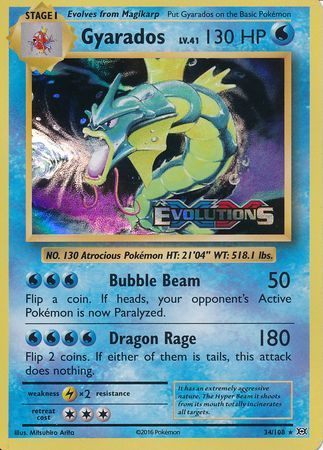 Gyarados (34/108) (XY Evolutions Prerelease) [XY: Black Star Promos] | GnG Games