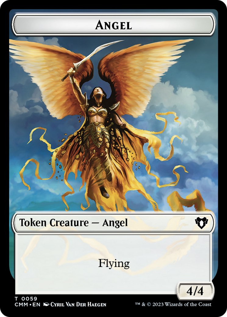 Copy (54) // Angel Double-Sided Token [Commander Masters Tokens] | GnG Games