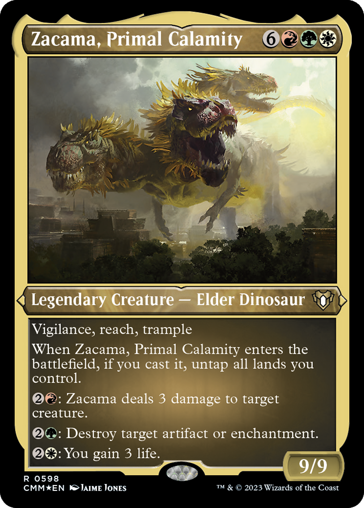 Zacama, Primal Calamity (Foil Etched) [Commander Masters] | GnG Games