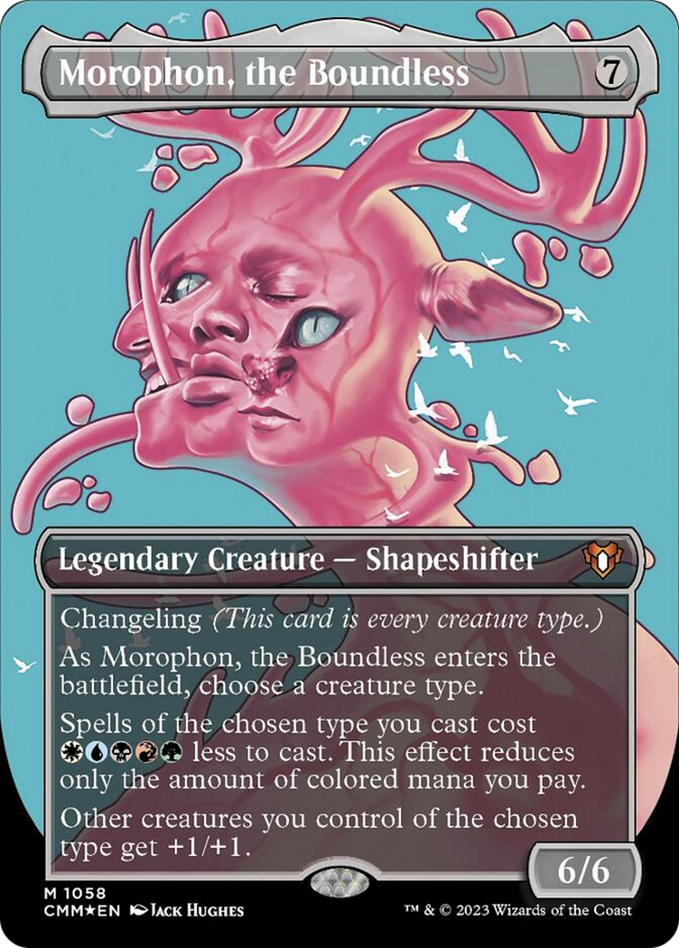 Morophon, the Boundless (Borderless Textured Foil Frame Break) [Commander Masters] | GnG Games