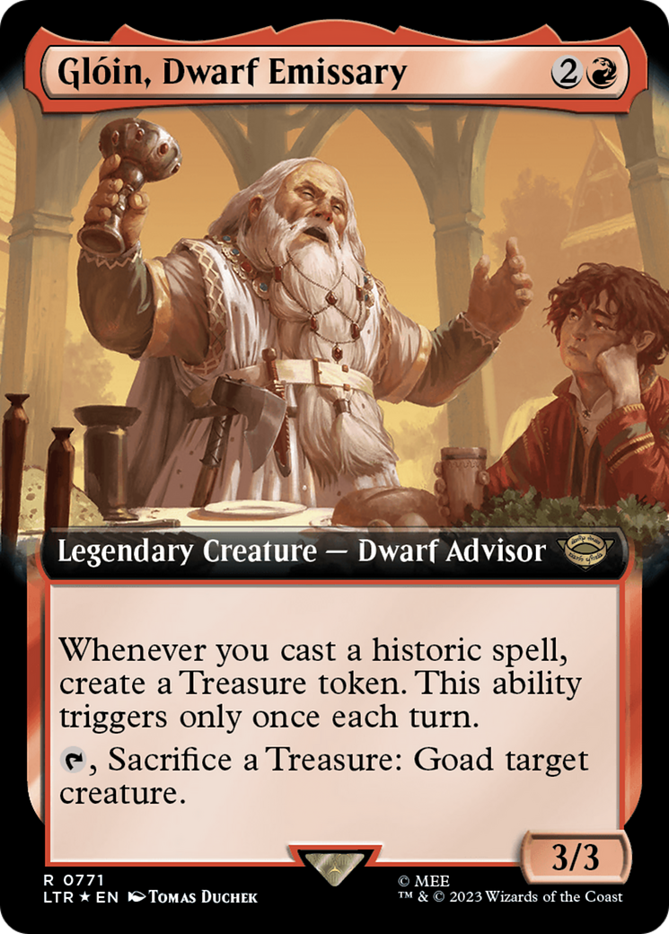 Gloin, Dwarf Emissary (Extended Art) (Surge Foil) [The Lord of the Rings: Tales of Middle-Earth] | GnG Games