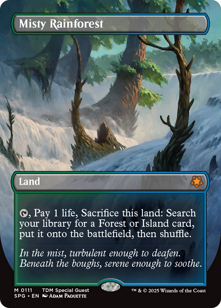 Misty Rainforest (Borderless) [Tarkir: Dragonstorm Special Guests] | GnG Games