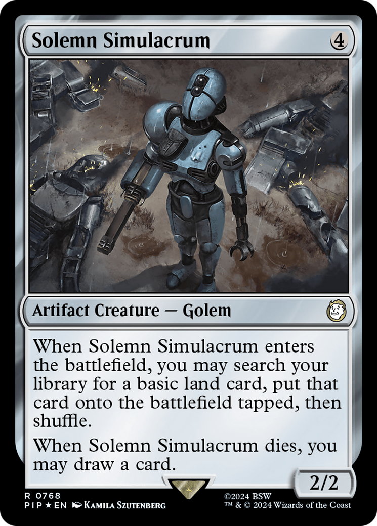 Solemn Simulacrum (Surge Foil) [Fallout] | GnG Games