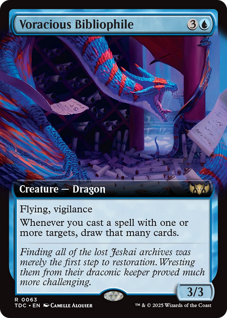 Voracious Bibliophile (Extended Art) [Tarkir: Dragonstorm Commander] | GnG Games