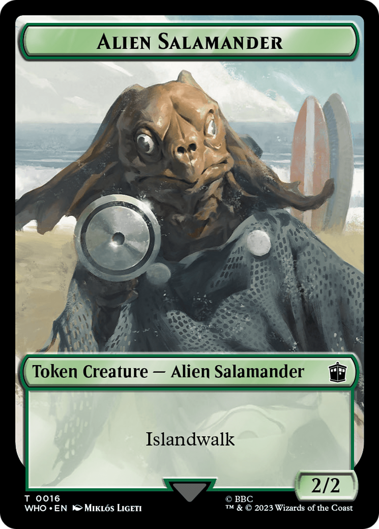 Alien Salamander // Mutant Double-Sided Token [Doctor Who Tokens] | GnG Games