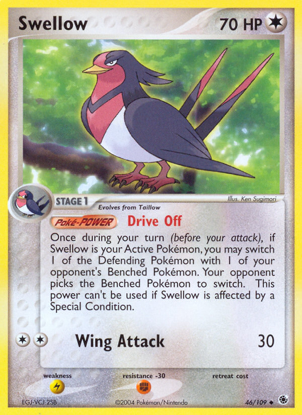 Swellow (46/109) [EX: Ruby & Sapphire] | GnG Games