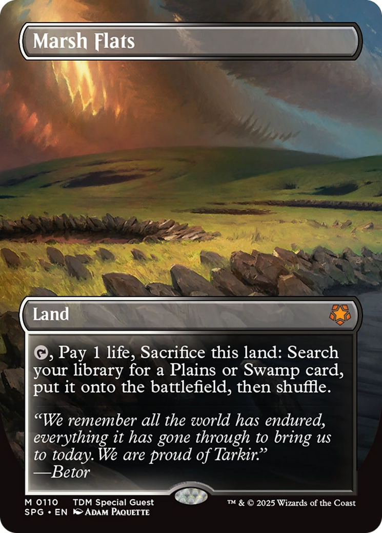 Marsh Flats (Borderless) [Tarkir: Dragonstorm Special Guests] | GnG Games