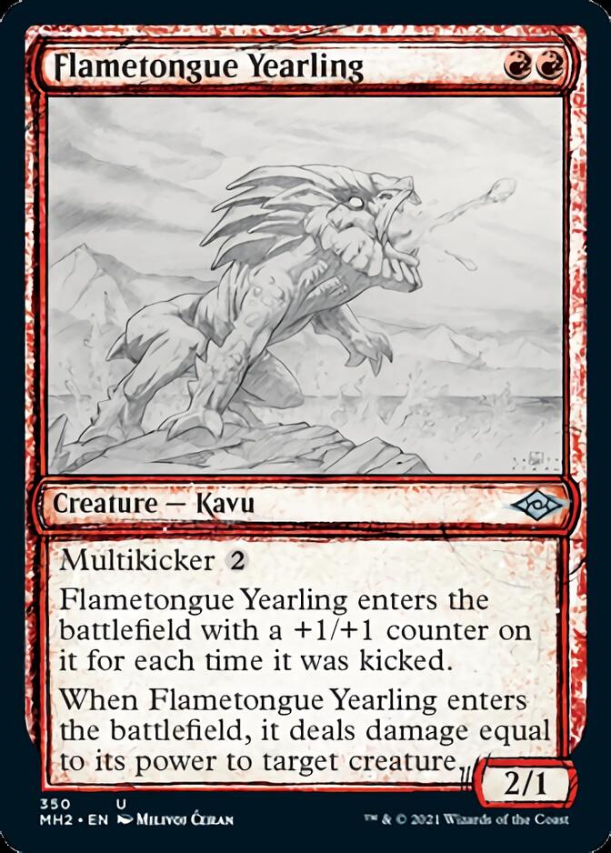 Flametongue Yearling (Sketch) [Modern Horizons 2] | GnG Games