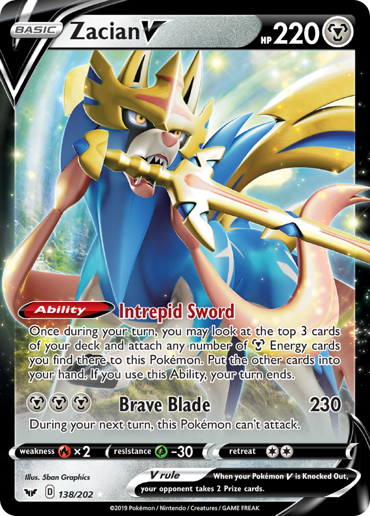Zacian V (138/202) [Sword & Shield: Base Set] | GnG Games