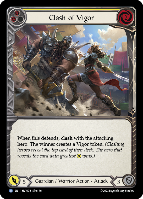 Clash of Vigor (Yellow) [HVY178] (Heavy Hitters)  Rainbow Foil | GnG Games
